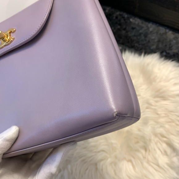 ❌SOLD❌CHANEL vintage lavender purple leather top handle Kelly bag - Picture 9 of 10